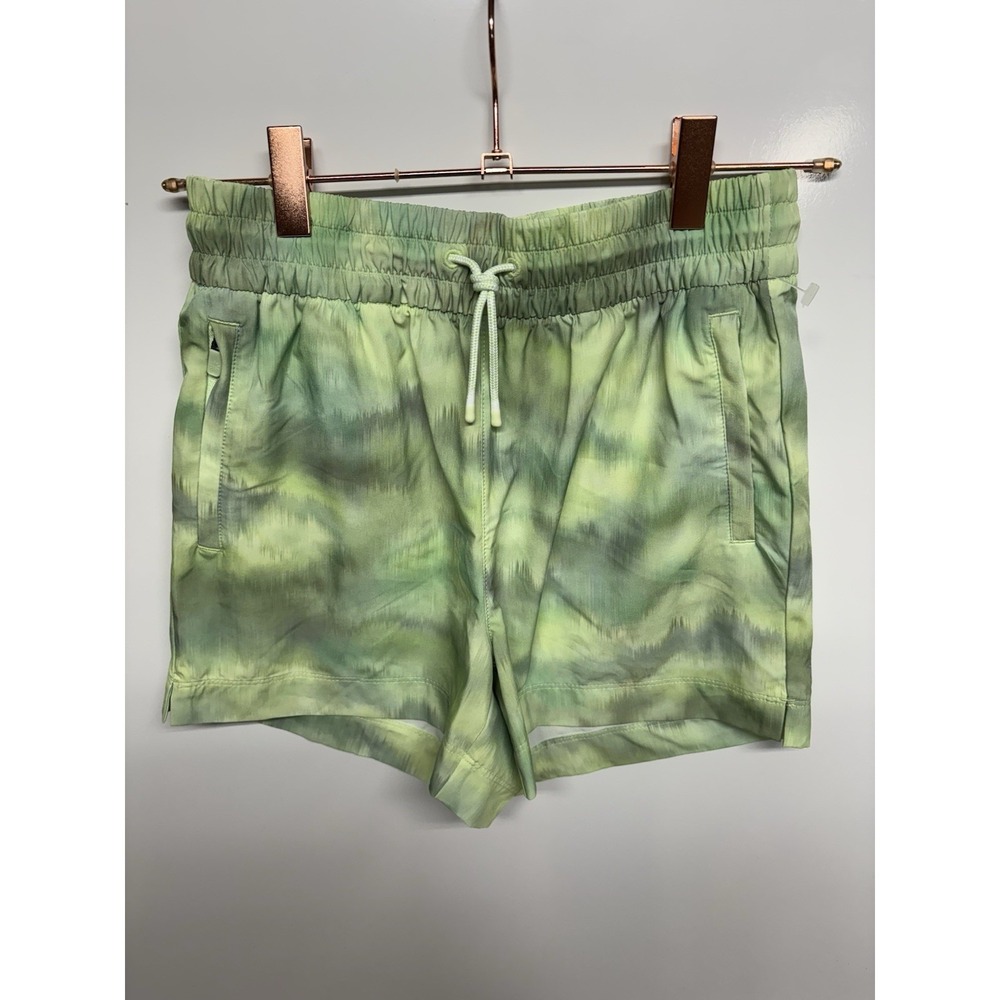 Athleta Girl's Play More Shorts Green Tie Dye Sz L(12) NWOT